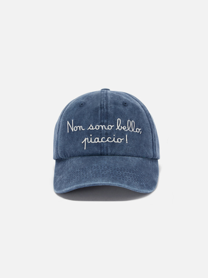 Cappellino Davis con visiera in cotone blu e ricamo | Special Edition