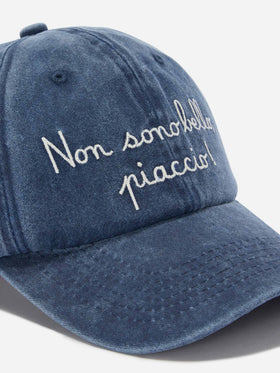 Cappellino Davis con visiera in cotone blu e ricamo | Special Edition