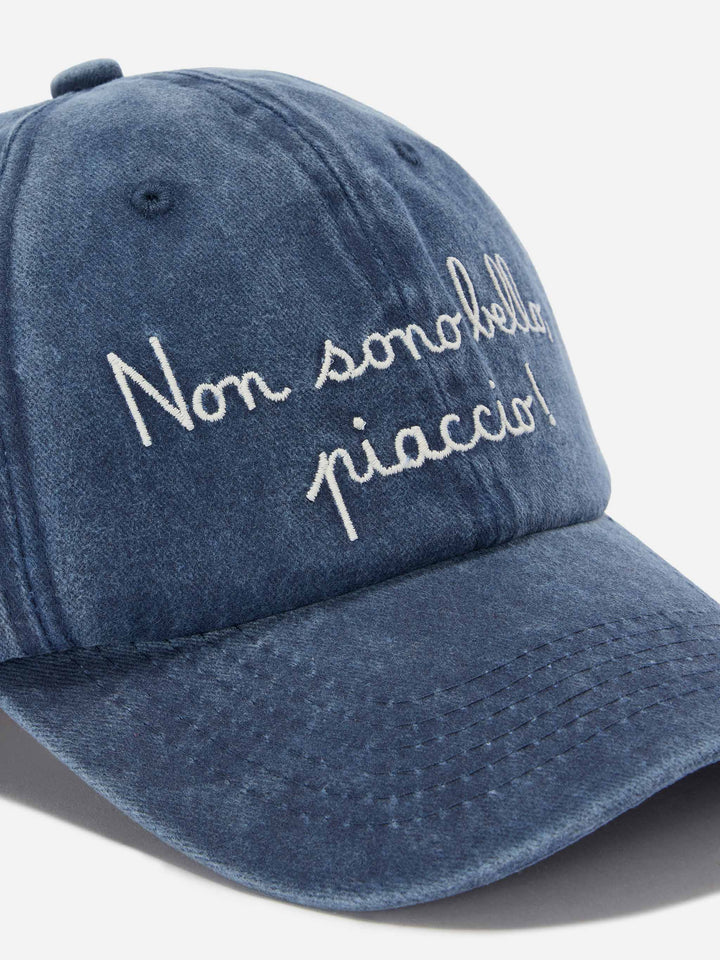 Cappellino Davis con visiera in cotone blu e ricamo | Special Edition