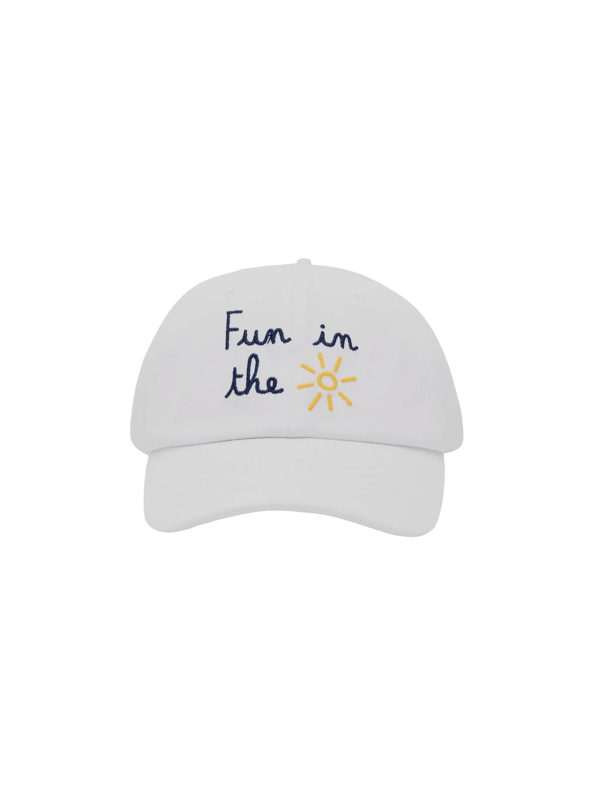 White denim ball cap Baseball Jr with daisy embroidery - MC2 Saint Barth