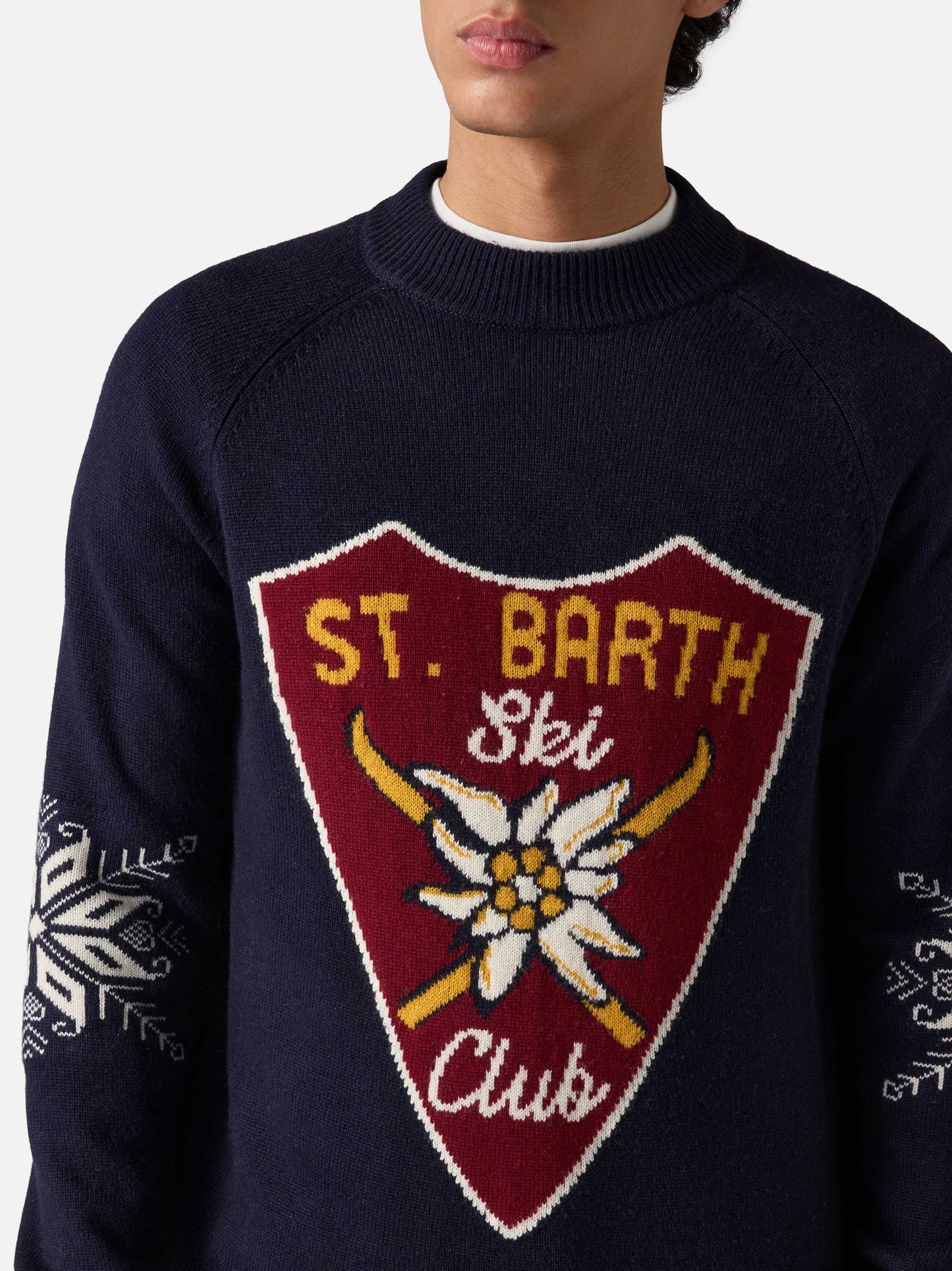 Mezzo dolcevita con stampa Alpine jacquard