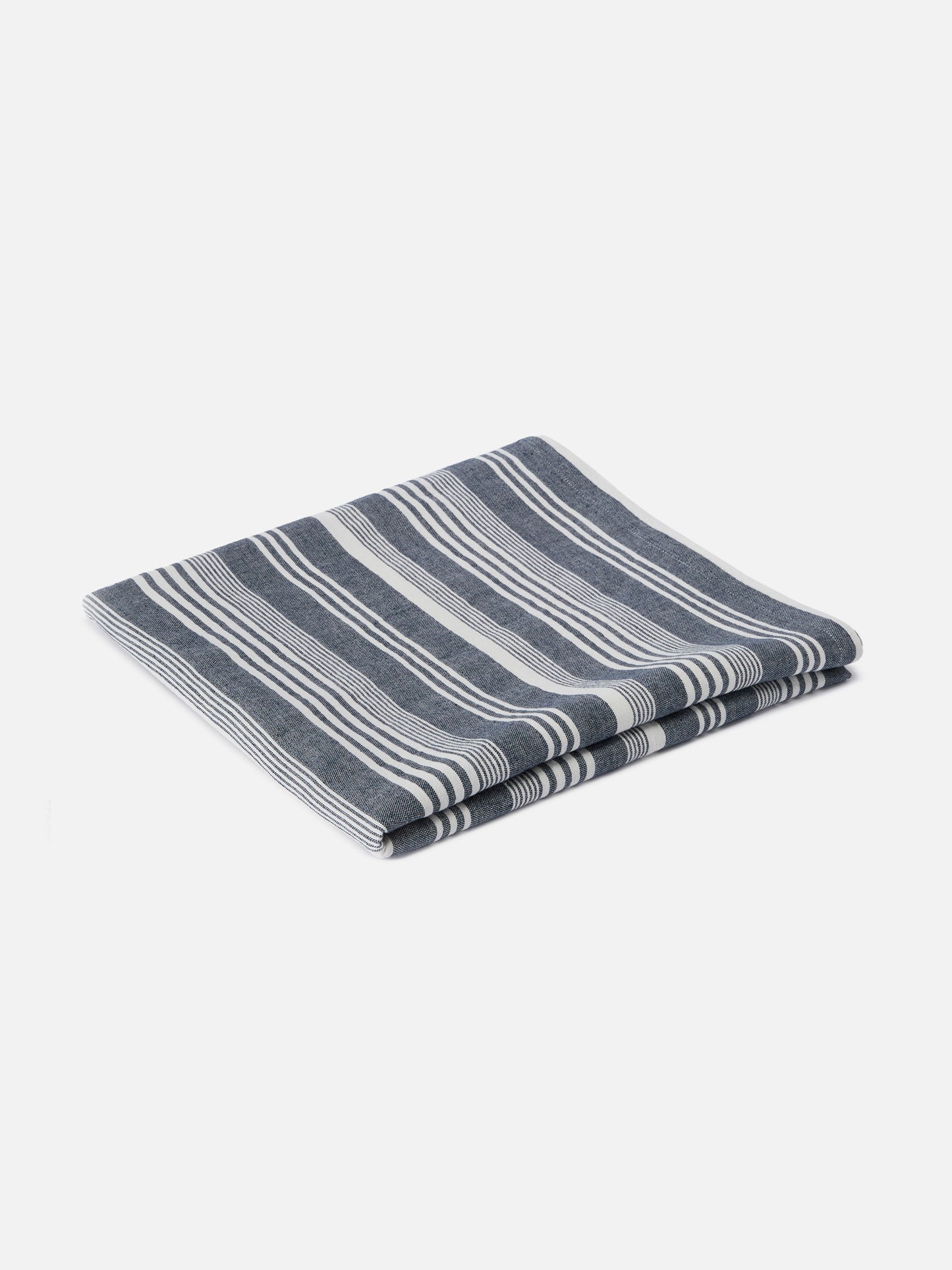 Telo mare Deauville extra large in microfibra con stampa a righe blu