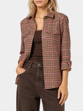 Overshirt Deer con stampa pied de poule