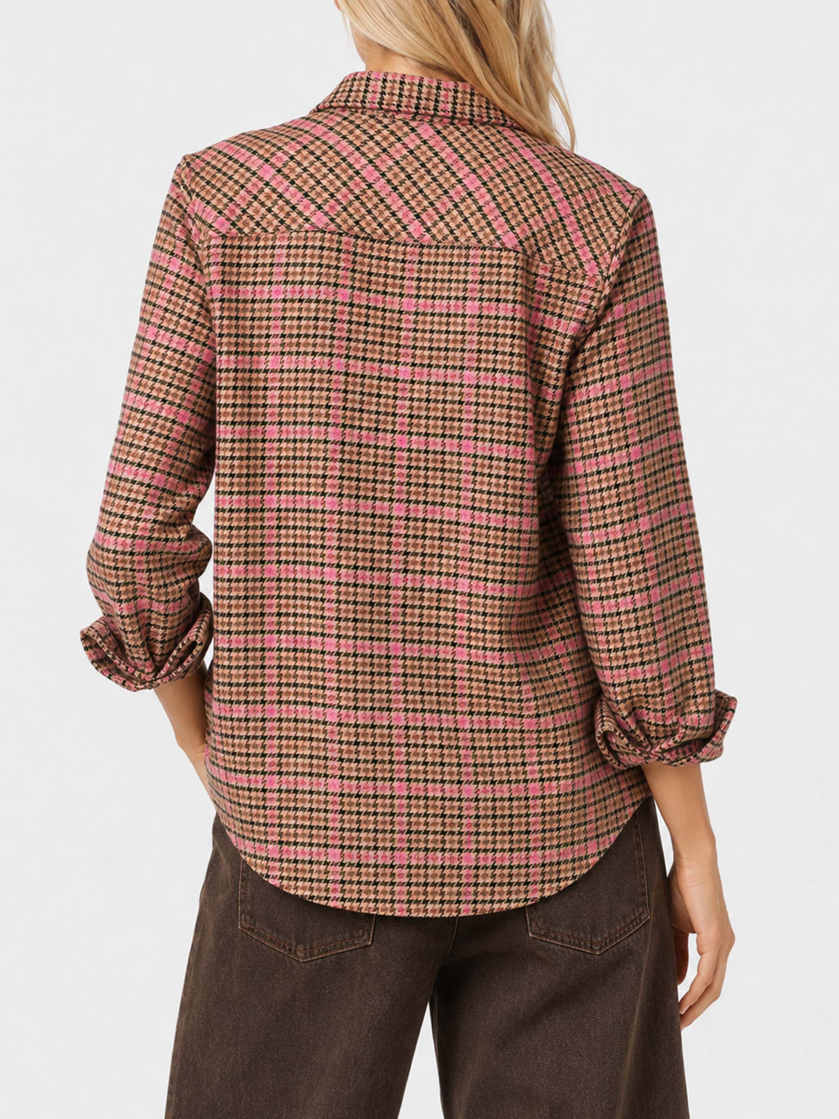 Overshirt Deer con stampa pied de poule