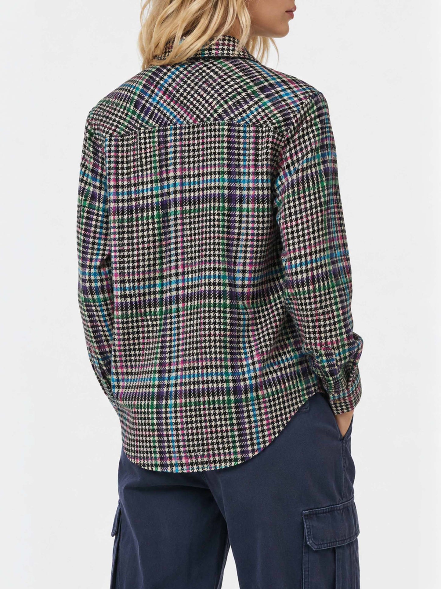 Camicia in lana Deer con stampa Principe di Galles
