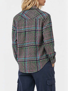 Camicia in lana Deer con stampa Principe di Galles