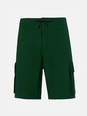 Military green technic fabric bermuda shorts Deck - MC2 Saint Barth