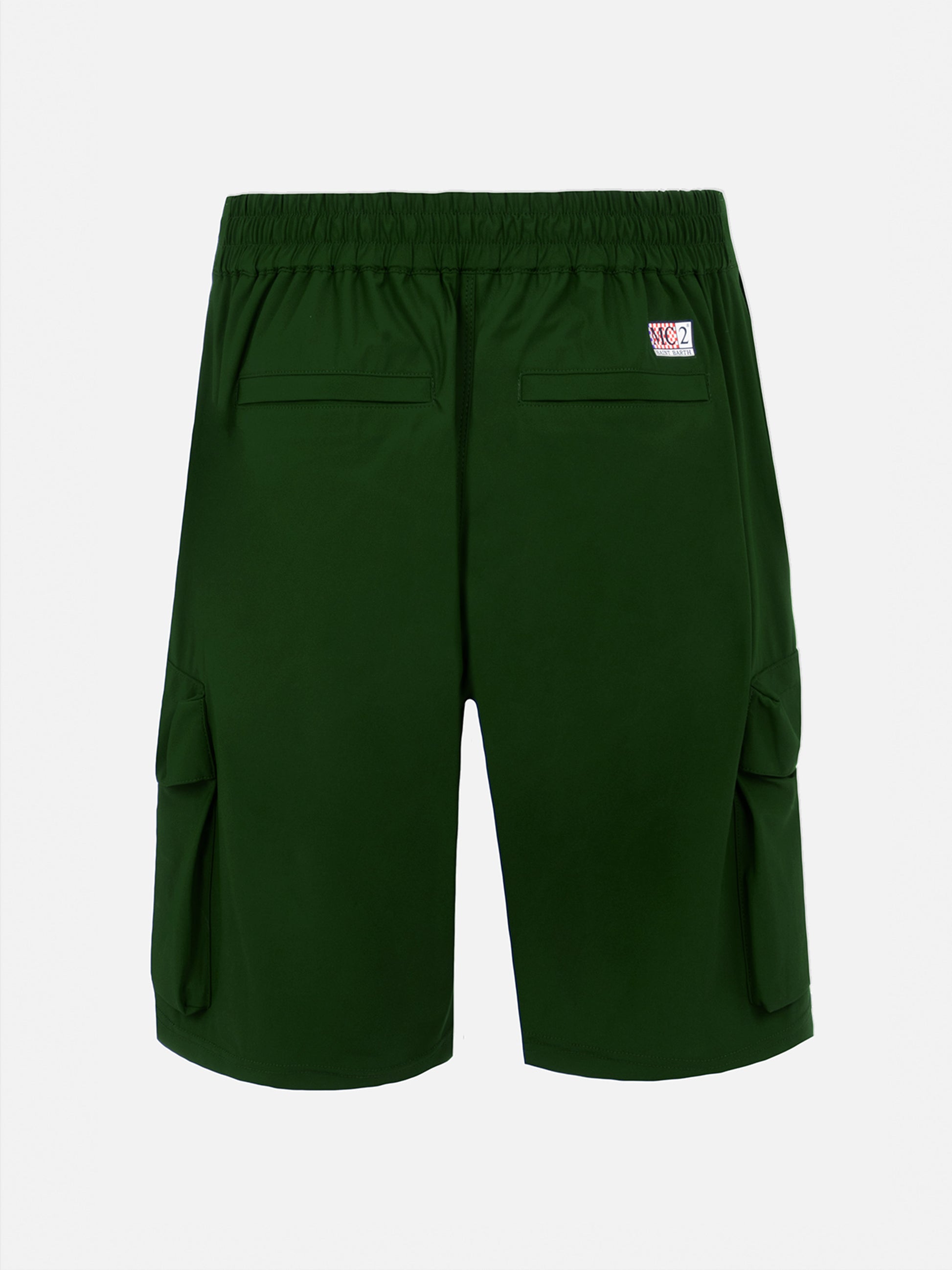 Military green technic fabric bermuda shorts Deck - MC2 Saint Barth