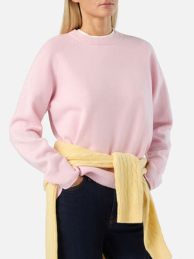 Pink Delphine wool crewneck knit