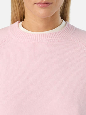 Pink Delphine wool crewneck knit