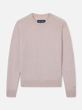 Pull à col rond en cachemire Delphine en beige 