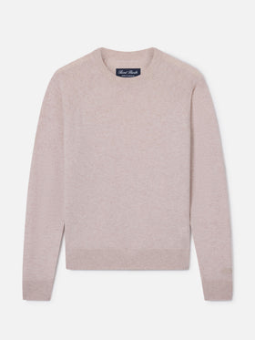 Maglia girocollo Delphine beige in cashmere