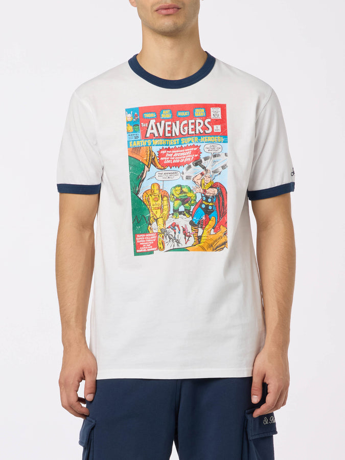 Mc2 Saint Barth Man cotton t-shirt with Avengers print | MARVEL SPECIAL EDITION