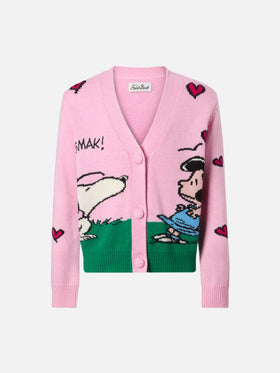 Cardigan  Didy in misto cashmere con jacquard Snoopy | PEANUTS SPECIAL EDITION