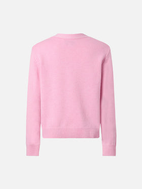 Cardigan  Didy in misto cashmere con jacquard Snoopy | PEANUTS SPECIAL EDITION