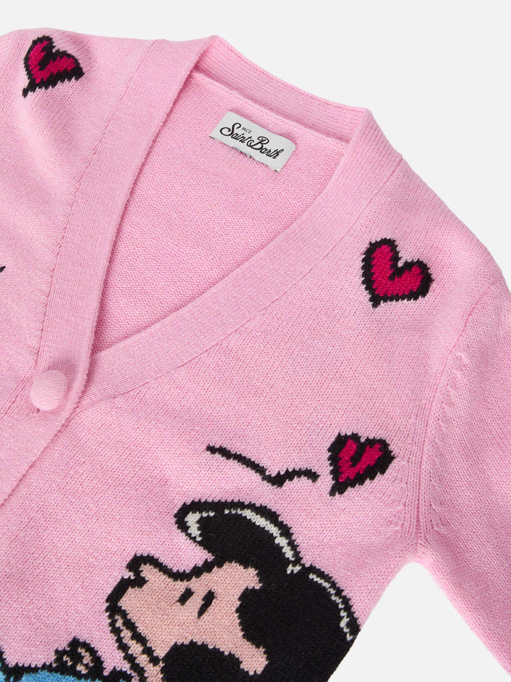 Didy-Strickjacke aus Kaschmir-Mischgewebe mit Snoopy-Jacquardmuster | PEANUTS-SONDEREDITION