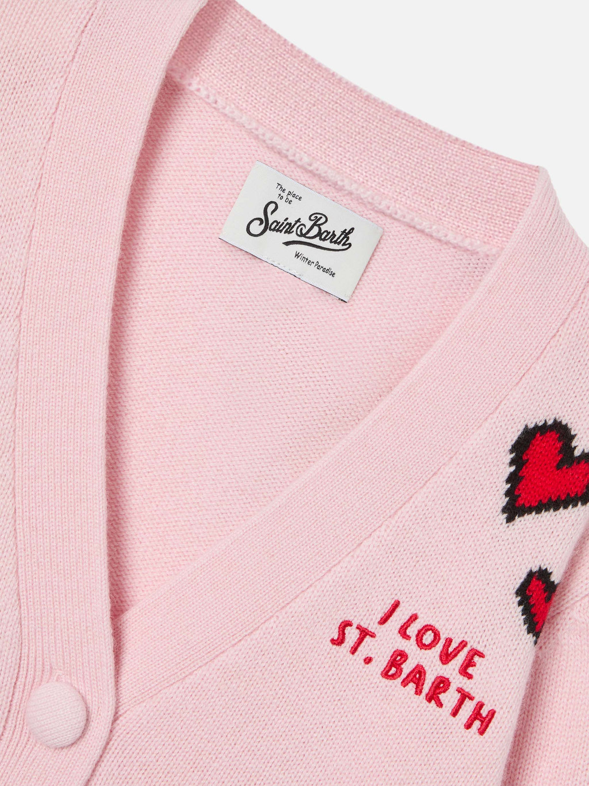 Cardigan Didy rosa con intarsio Snoopy | Special edition