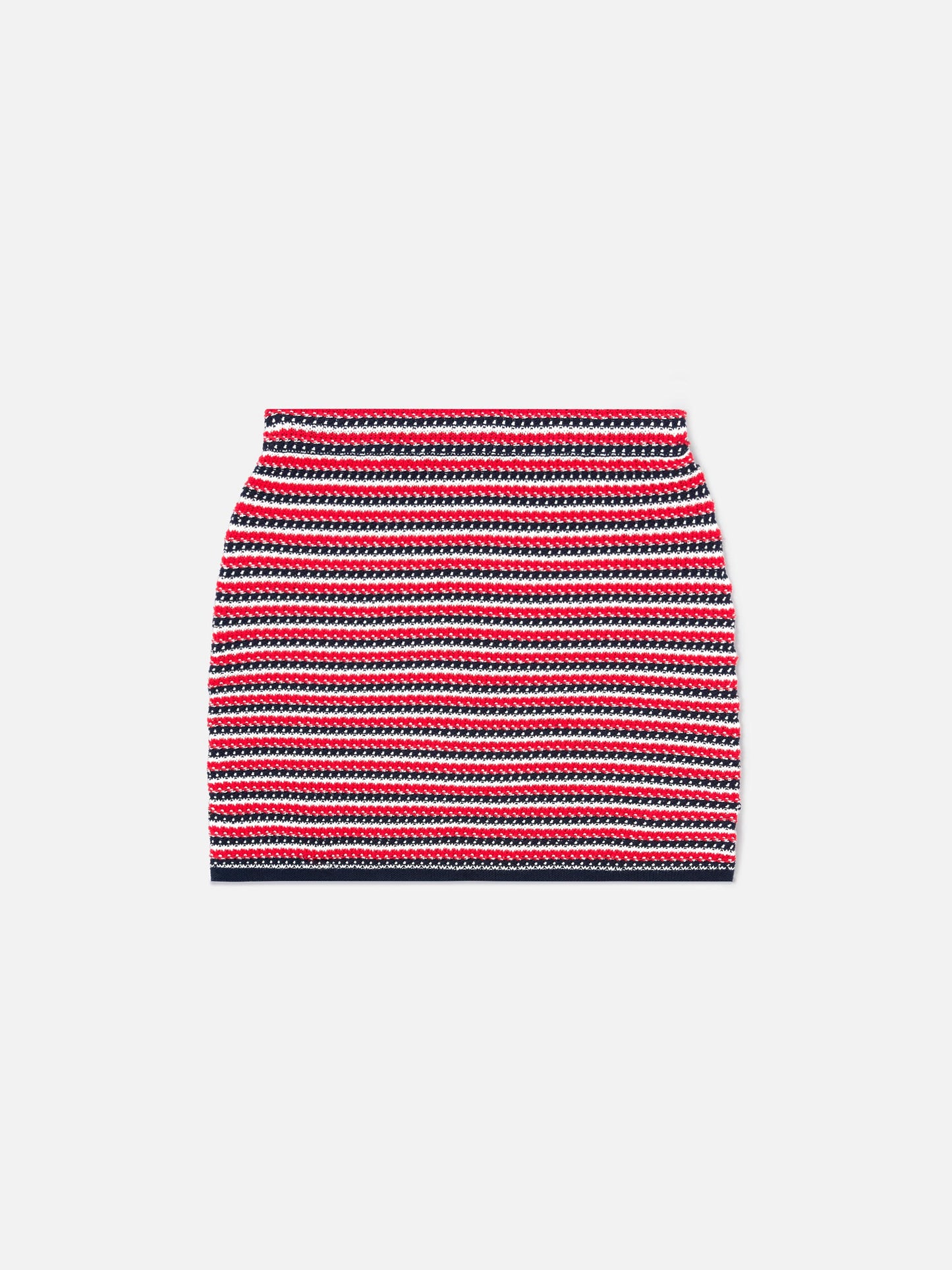 Gonna corta Delma Ridge in maglia di cotone a righe