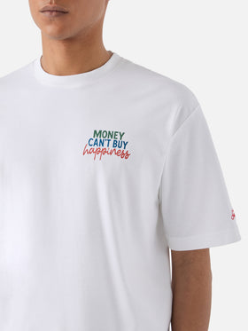 T-shirt Delmar con stampa Money Can’t Buy Happiness e maxi grafica sul retro