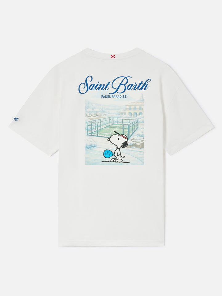 White Delmar oversize cotton t-shirt with back Snoopy print | Special edition