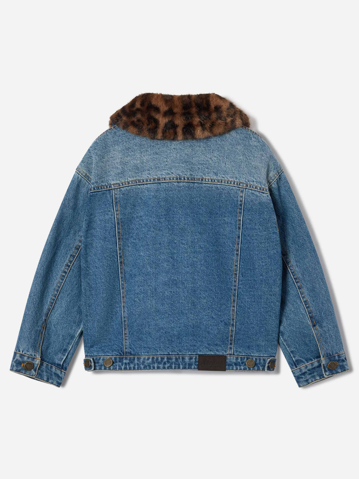 Veste en denim Light blue Dailys avec col en fausse fourrure 