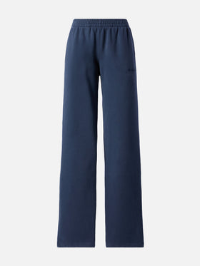 Deena straight-hem joggers in navy blue
