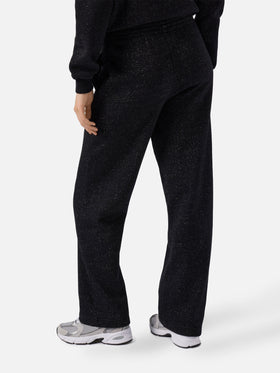 Deena straight-hem joggers in black lurex
