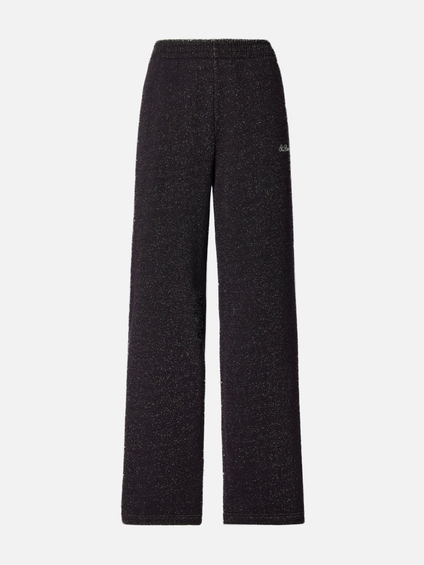 Deena straight-hem joggers in black lurex