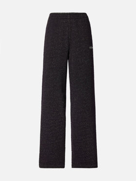 Deena straight-hem joggers in black lurex