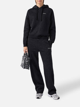 Deena straight-hem joggers in black lurex