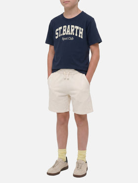 Blue Denver Jr t-shirt in pure cotton with Sport Club print