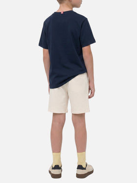 Blue Denver Jr t-shirt in pure cotton with Sport Club print