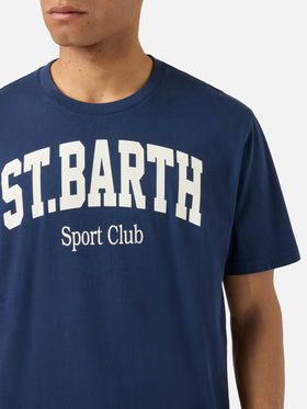 T-shirt Denver blu con stampa Sport Club
