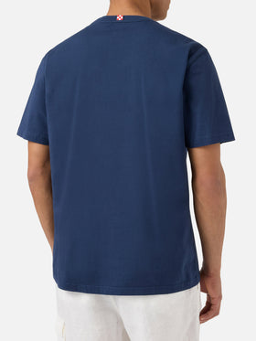 T-shirt Denver blu con stampa Sport Club