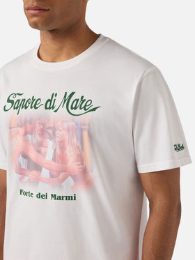 T-shirt Denver bianca con stampa Sapore di Mare Abbraccio | Special Edition