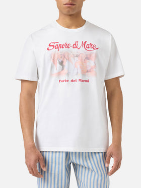 T-shirt Denver bianca con stampa Sapore di Mare Aula | Special Edition