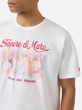 T-shirt Denver bianca con stampa Sapore di Mare Aula | Special Edition