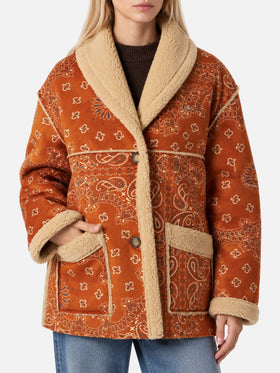 Veste réversible en shearling Dorys avec imprimé bandana 
