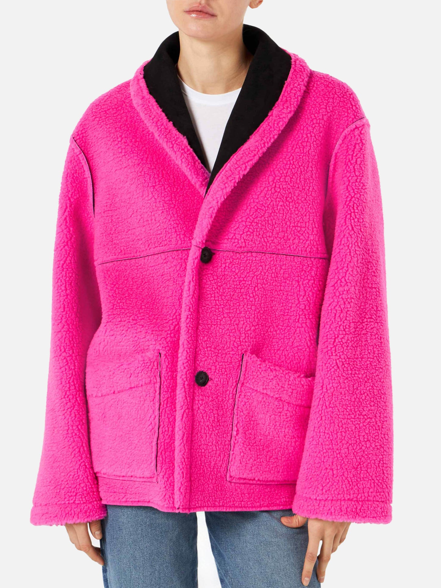 Woman reversible shearling jacket