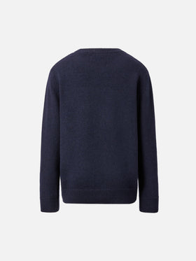 Douglas crewneck in cashmere blend with Vacanze di Natale jacquard | VACANZE DI NATALE SPECIAL EDITION