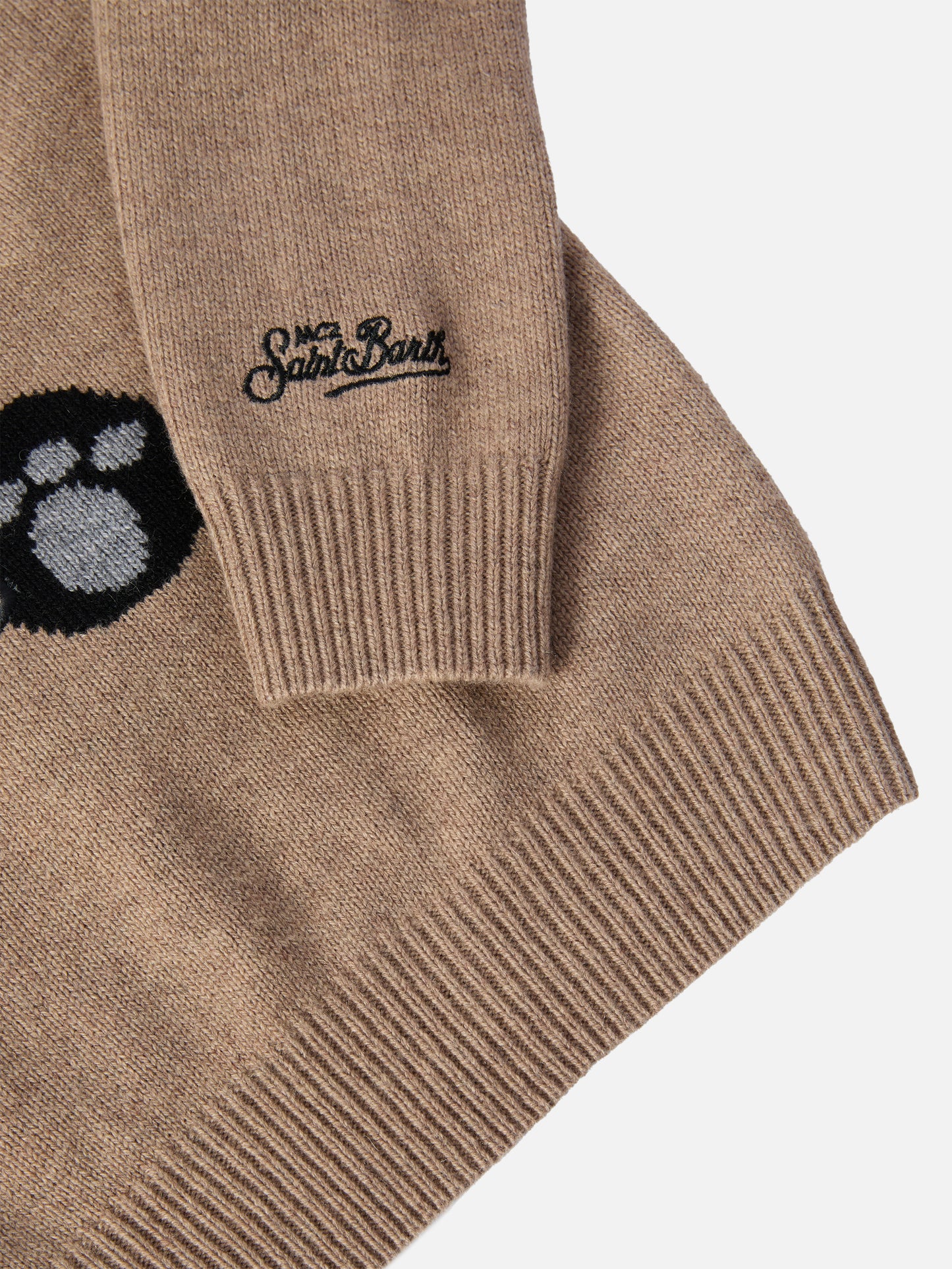 Girocollo Douglas in misto cashmere con patch Panda Trudi | TRUDI SPECIAL EDITION
