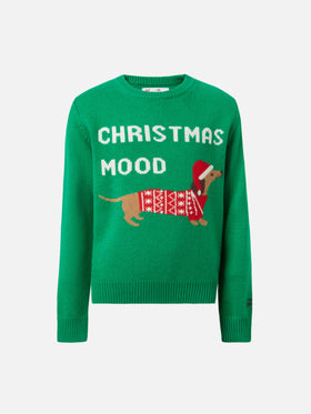 Girocollo Douglas con jacquard Christmas dog