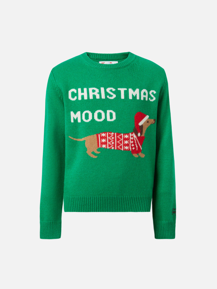 Girocollo Douglas con jacquard Christmas dog