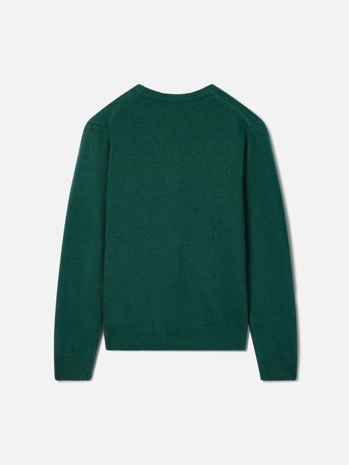 Green Douglas crewneck knit with Uncle's Favourite intarsia