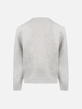 Boy grey crewneck sweater Douglas with Mickey Mouse print | DISNEY SPECIAL EDITION - MC2 Saint Barth