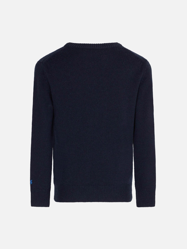 Maglione da bambino girocollo con stampa Snoopy natalizia | EDIZIONE SPECIALE PEANUTS™