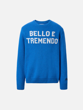 Douglas-Pullover aus Kaschmirmischung mit Bello e Tremendo Jacquard