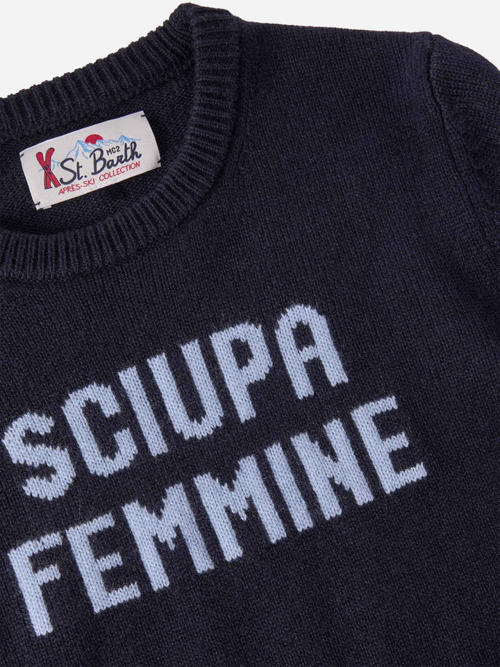 Girocollo Douglas in misto cashmere con jacquard Sciupa Femmine