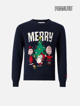 Pullover Douglas aus Kaschmirmischung mit Peanuts-Jacquard | PEANUTS SONDEREDITION