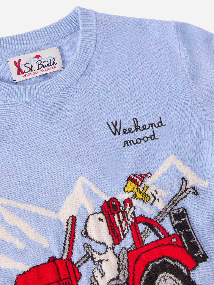 Girocollo Douglas Light in misto cashmere con jacquard Snoopy | PEANUTS SPECIAL EDITION